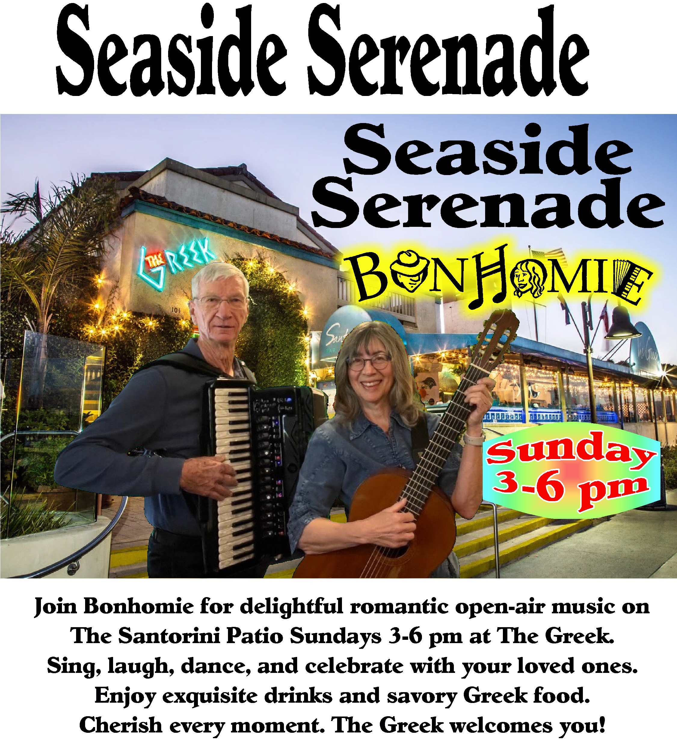 Bonhomie at the Greek at Ventura Harbor